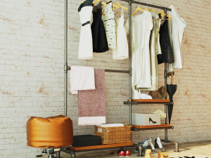 Hall tree and Clothing Rack CR11 3D Model