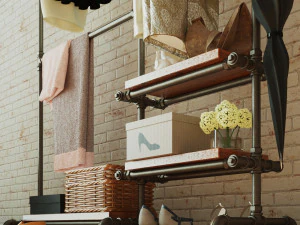Hall tree and Clothing Rack CR11 3D Model
