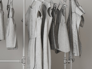 Hall tree and Clothing Rack CR11 3D Model