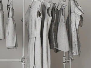 Hall tree and Clothing Rack CR11 3D Model