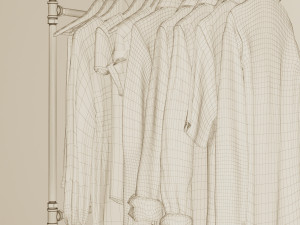 Hall tree and Clothing Rack CR12 3D Model