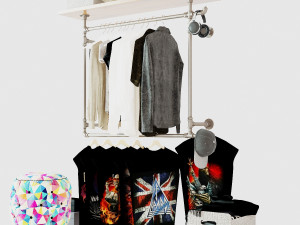 Hall tree and Clothing Rack CR12 3D Model