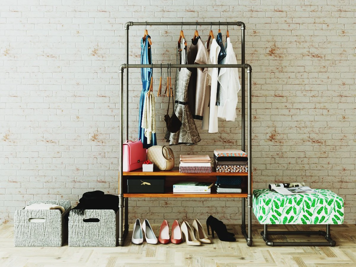 Hall tree and Clothing Rack CR13 3D Model .c4d .max .obj .3ds .fbx .stl .blend 
