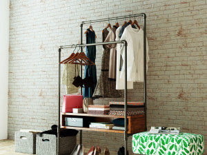 Hall tree and Clothing Rack CR13 Modelo 3D