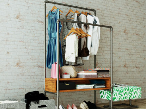 Hall tree and Clothing Rack CR13 Modelo 3D