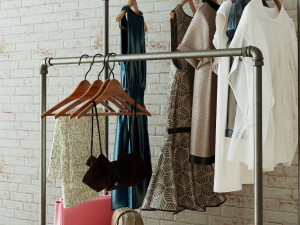 Hall tree and Clothing Rack CR13 Modelo 3D