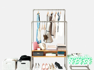 Hall tree and Clothing Rack CR13 Modelo 3D