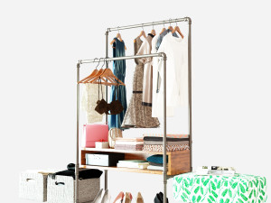 Hall tree and Clothing Rack CR13 Modelo 3D