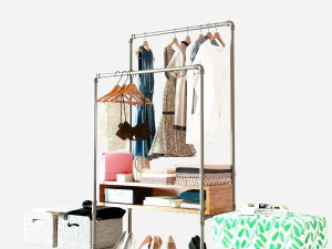 Hall tree and Clothing Rack CR13 3D Model