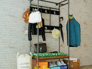 Hall tree and Clothing Rack CR14 Model 3D
