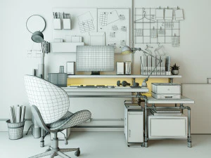 Workplace WP1 3D Model