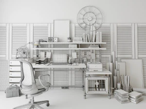 Workplace WP2 3D Model