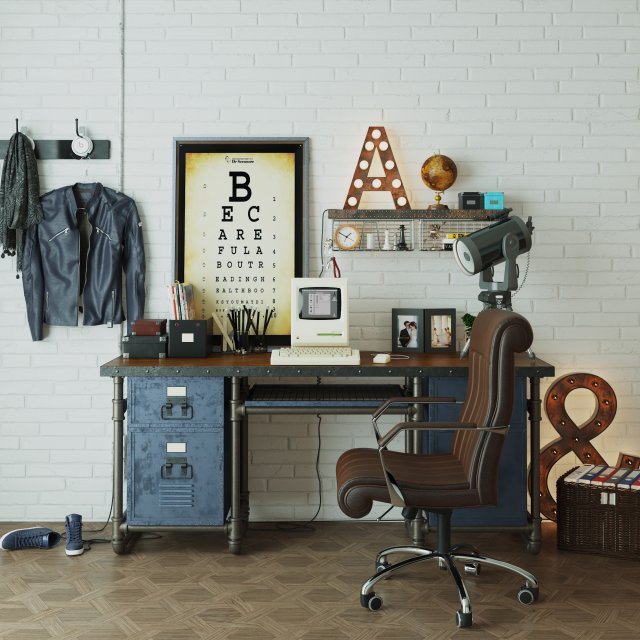 Workplace WP10 3Dモデル .c4d .max .obj .3ds .fbx .stl .blend 