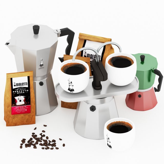 Moka Express CM 02 3D Модель .c4d .max .obj .3ds .fbx .stl .blend 