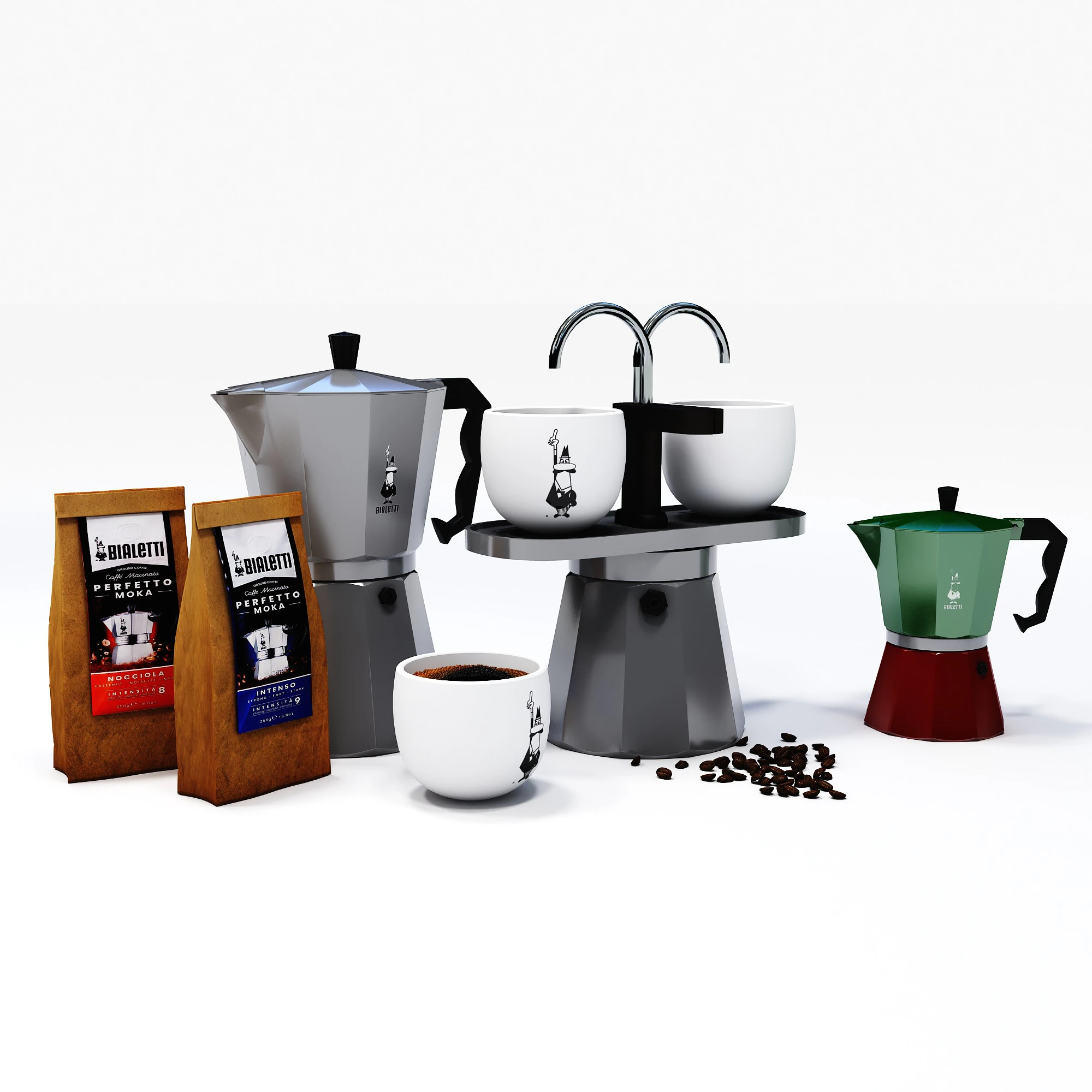 Moka Express CM 02 3D Model .c4d .max .obj .3ds .fbx .stl .blend