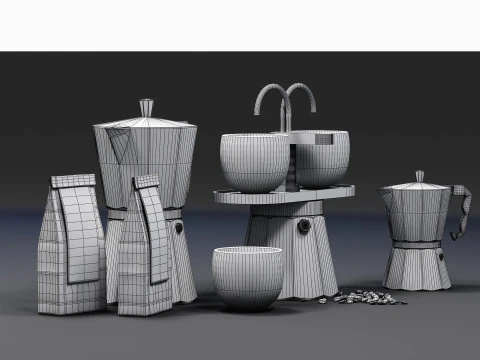 Moka Express CM 02 3D Model