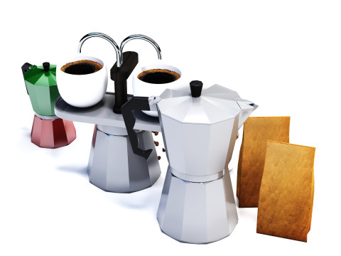 Moka Express CM 02 3D Model