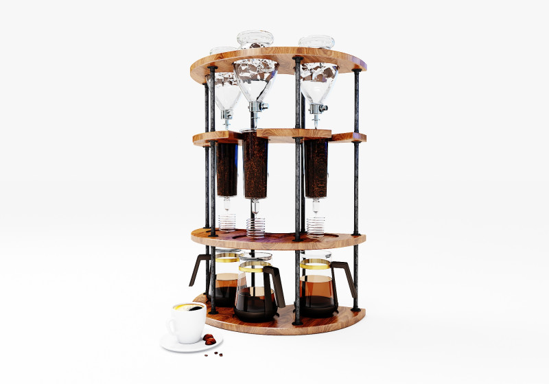Cold Drip Tower CM 06 3D Model .c4d .max .obj .3ds .fbx .stl .blend 