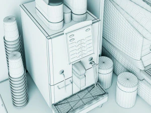 Coffee Bar CB04 3D Model
