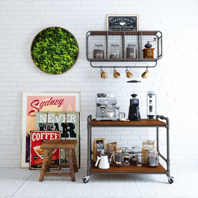 Coffee Bar CB07 Modelo 3D .c4d .max .obj .3ds .fbx .stl .blend 