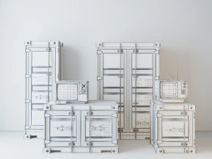 Szafka kontenerowa CC1 Model 3D