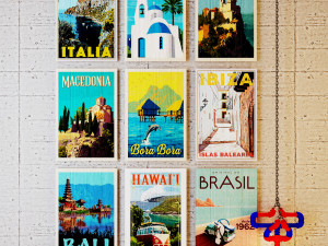 Wooden Vintage Plaques WV1 3D Model