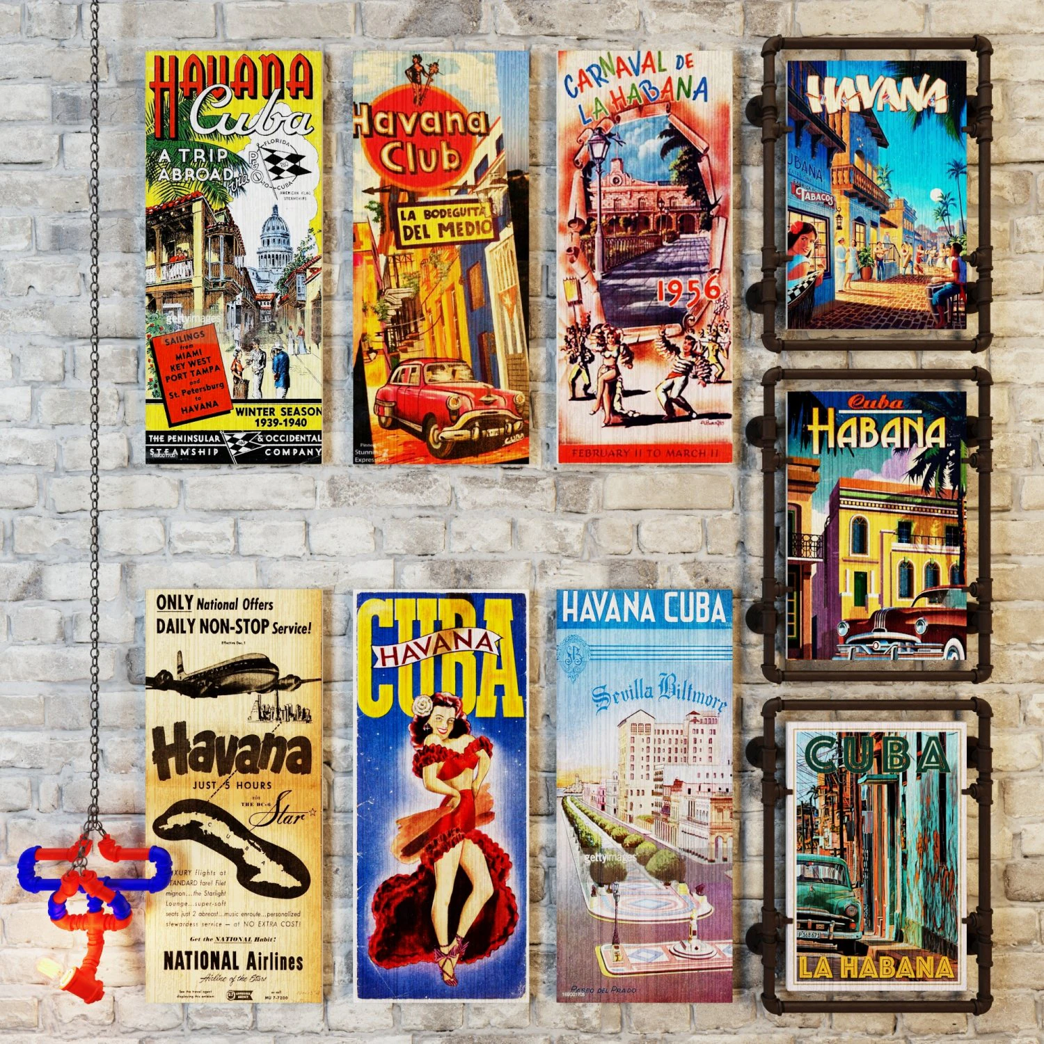 Placas Vintage de Madeira WV3 Modelo 3D .c4d .max .obj .3ds .fbx .stl .blend 