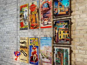 Wooden Vintage Plaques WV3 3D Модель