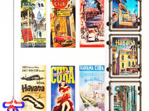 Wooden Vintage Plaques WV3 3D Модель