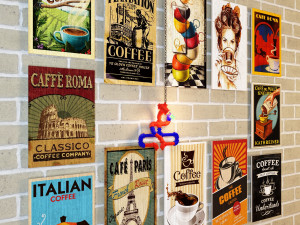 Wooden Vintage Plaques WV6 Model 3D