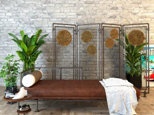 Leżanka i ścianka działowa DP1 Model 3D