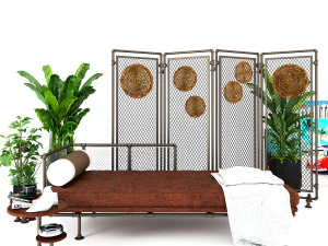 Daybed and Partition DP1 3D Model
