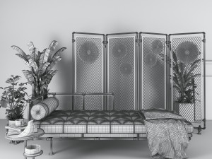 Daybed and Partition DP1 3D 模型