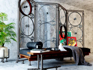 Daybed and Partition DP2 3D Model