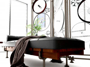 Daybed and Partition DP2 3D Model