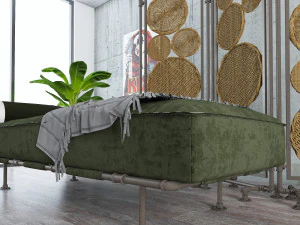Daybed and Partition DP3 3D Model