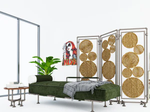 Daybed and Partition DP3 3D Model