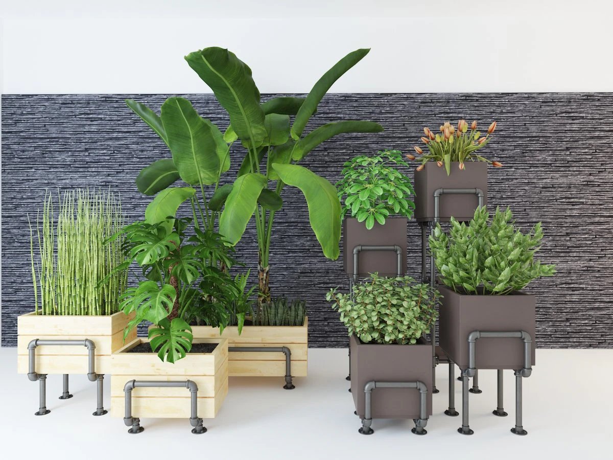 Planter Box PB1 3D Model .c4d .max .obj .3ds .fbx .stl .blend 