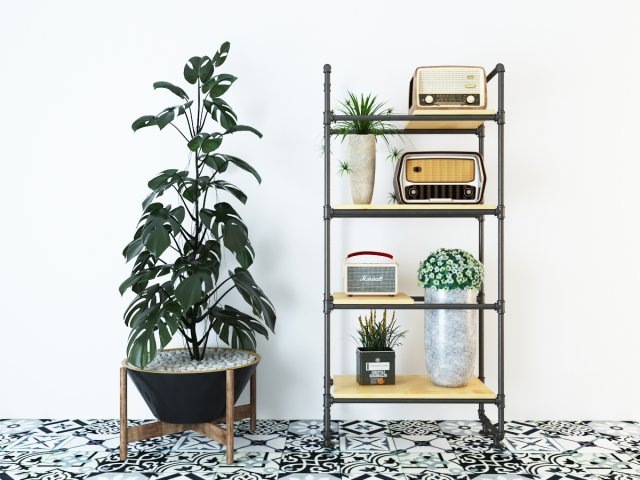 Planter Rack PB2 Modelo 3D .c4d .max .obj .3ds .fbx .stl .blend 