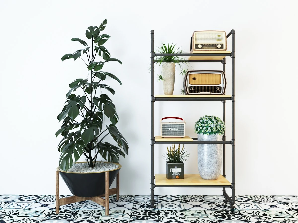 Planter Rack PB2 3D Model .c4d .max .obj .3ds .fbx .stl .blend