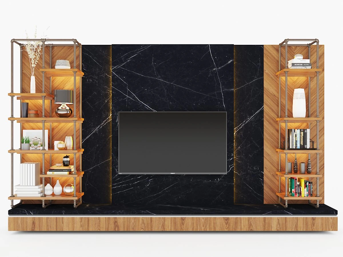 TVs cabinet TC8 3D Model .c4d .max .obj .3ds .fbx .stl .blend