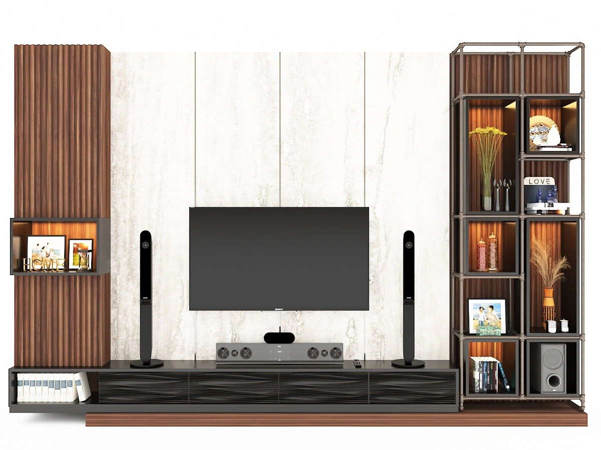 TVs cabinet TC9 3D Model .c4d .max .obj .3ds .fbx .stl .blend 