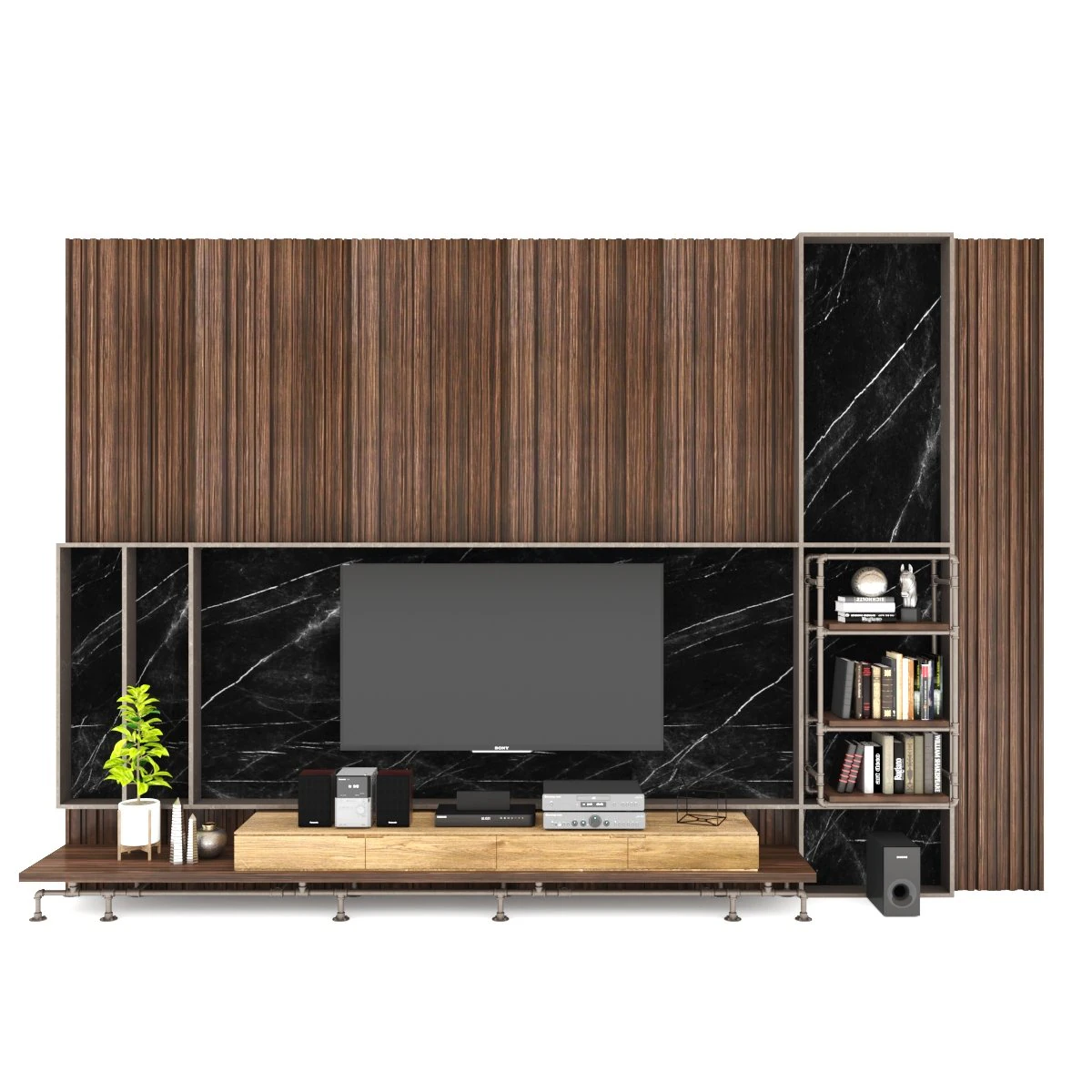 TVs cabinet TC10 3D Model .c4d .max .obj .3ds .fbx .stl .blend