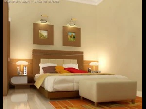 set da letto Modello 3D