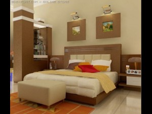 bed set Model 3D