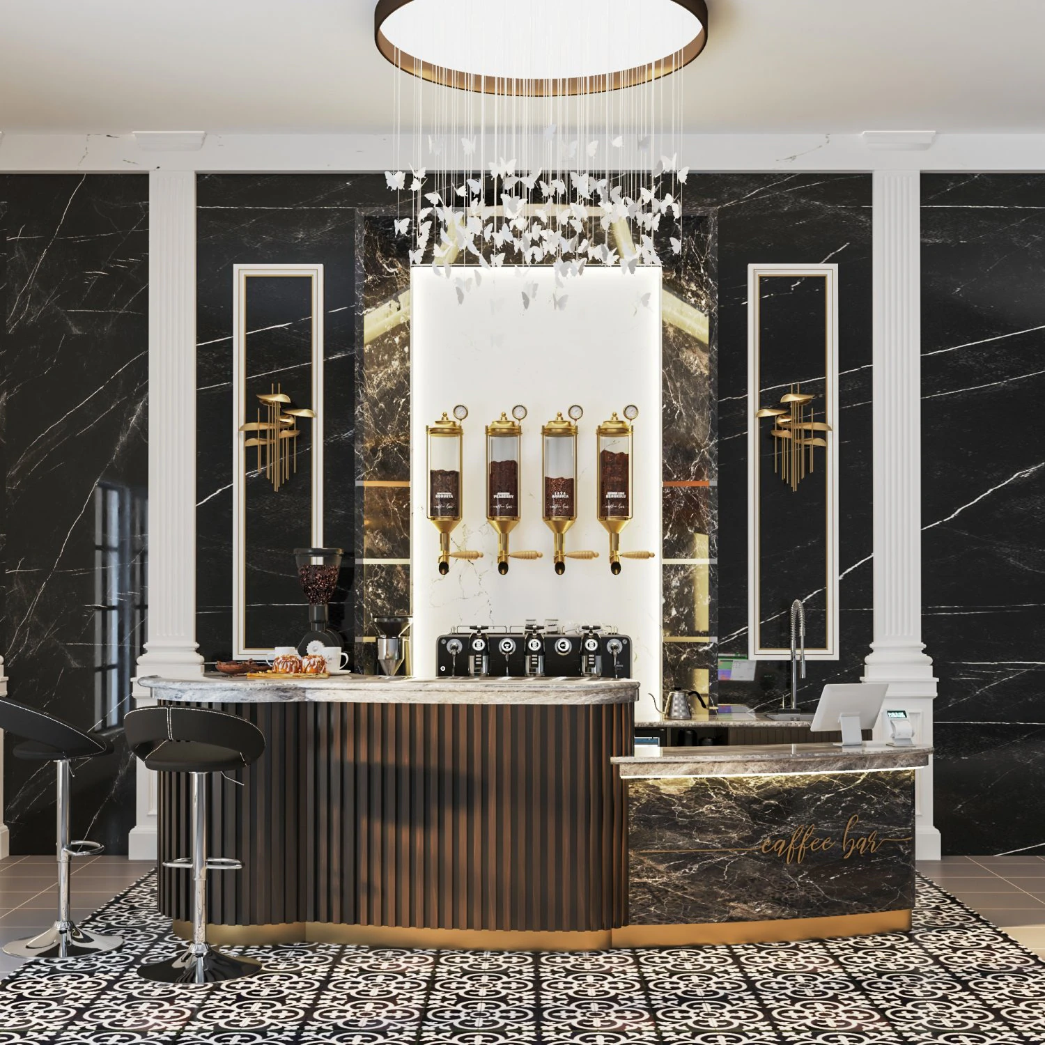 Café-bar CB08 Modèle 3D .c4d .max .obj .3ds .fbx .stl .blend