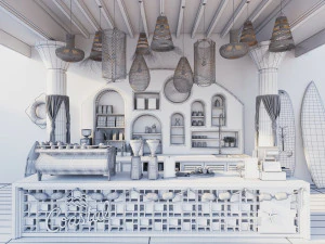 Coffee Bar CB09 3D Model