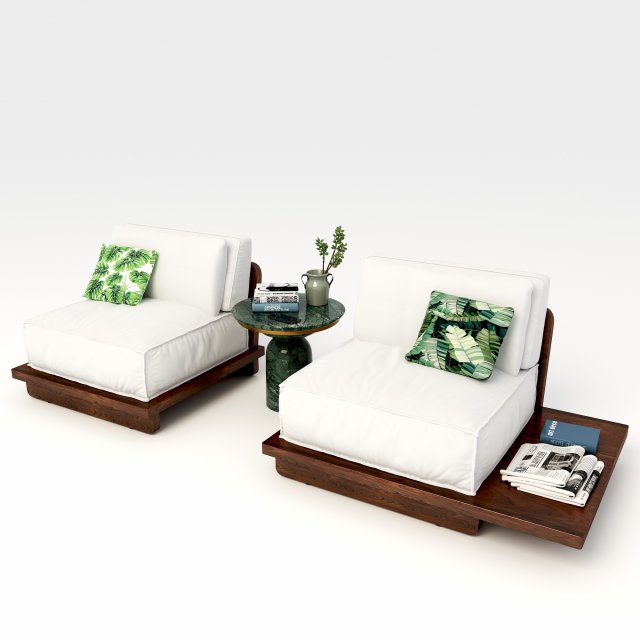 Vintage Sofa VS2 Model 3D .c4d .max .obj .3ds .fbx .stl .blend 