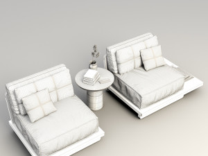 Vintage Sofa VS2 Model 3D