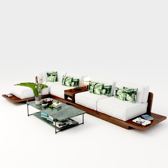 Vintage Sofa VS3 Modelo 3D .c4d .max .obj .3ds .fbx .stl .blend 